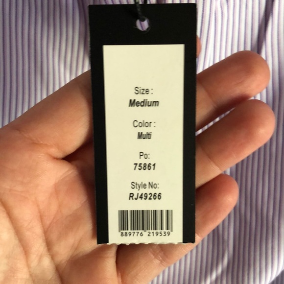 Romeo & Juliet Couture • Pinstriped Blouse - Picture 5 of 6